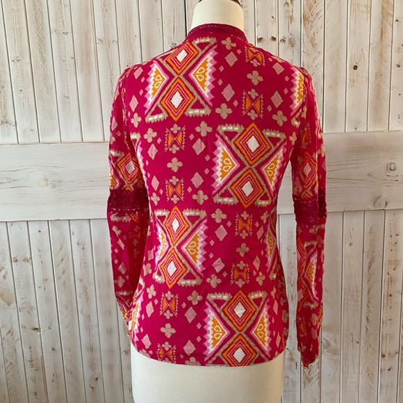 Tory Burch pink, multicolor tunic size 2 - Picture 3 of 4